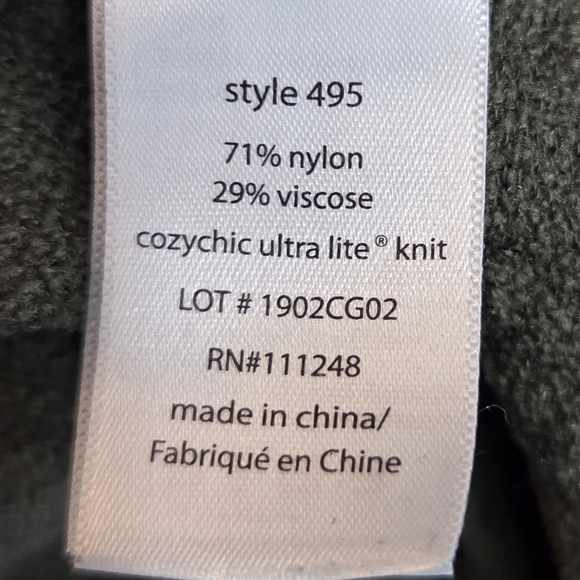 Barefoot Dreams Cozy Green Comfort Sweatshirt Size XL - Picture 4 of 5